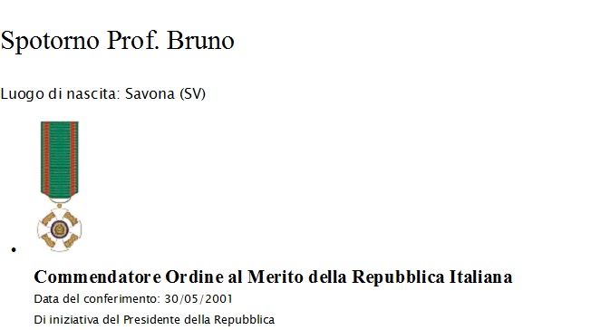 Spotorno Bruno Commendatore